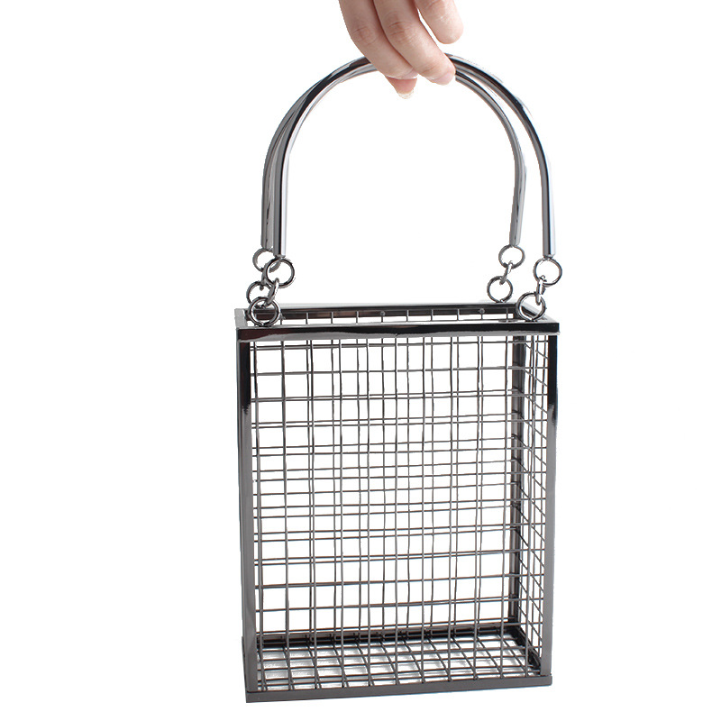 Mesh Strap Metal - 春夏メタルホローショルダーバッグファッションアイアンメッシュレディース宴会イブニングギフトバッグライトラグジュアリースタイルイブニングクラッチ