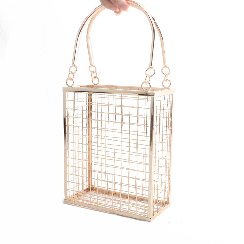 春夏メタルホローショルダーバッグファッションアイアンメッシュ - Mesh Strap Metal のレビューと価格