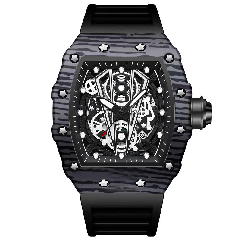 BINBOND B8577 ファッションメンズクォーツ腕時計 - Rubber Strap Diver のレビューと価格
