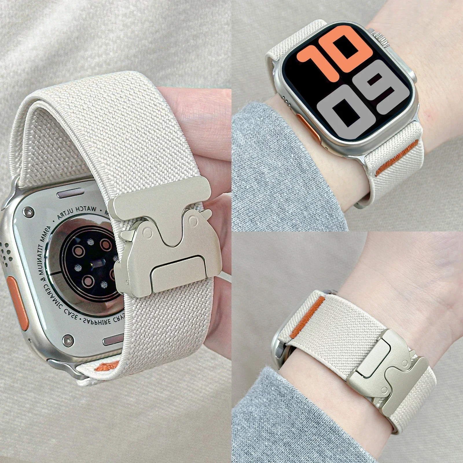 Apple Watchバンド 46mm 45mm 44mm  - Parachute Strap Elastic のレビューと価格