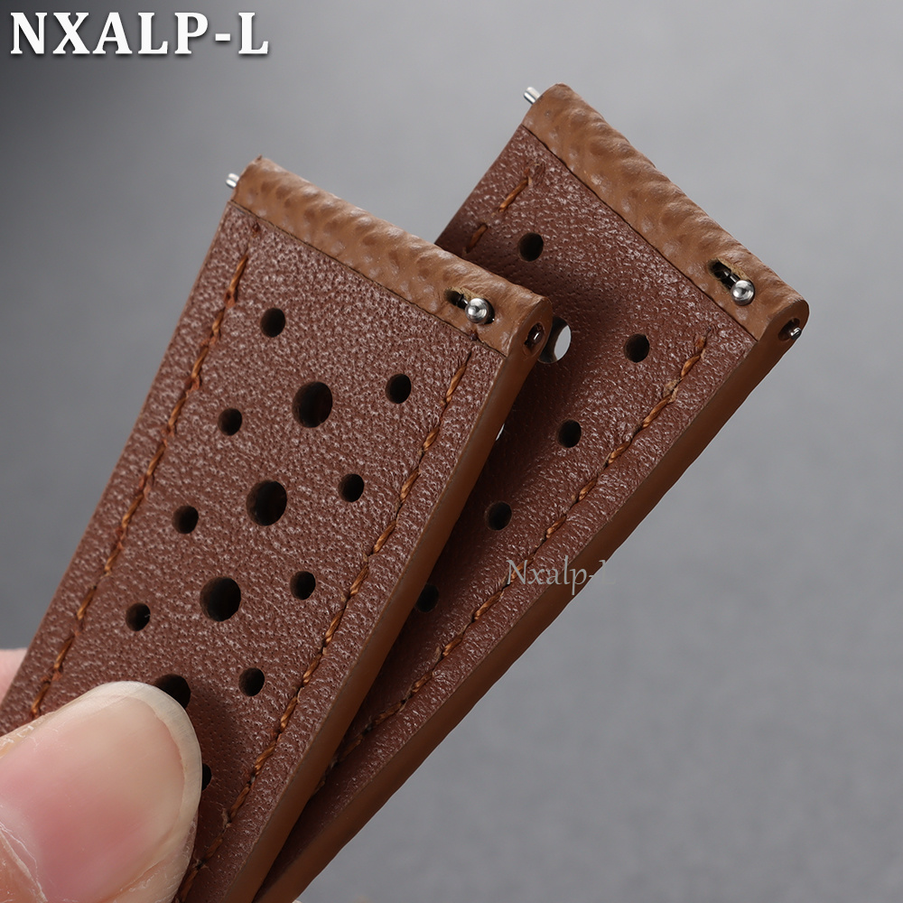 バタフライバックル牛革製腕時計ストラップ 18mm 19mm - Leather Watch Band Men のレビューと価格