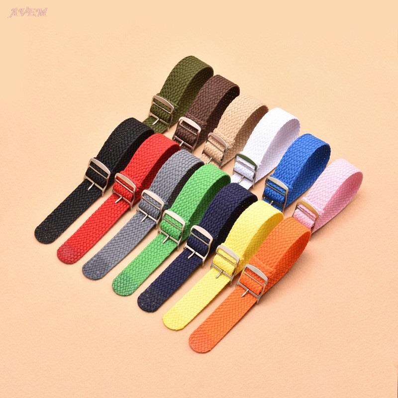 カラフルなキャンバススポーツウォッチバンド,ナイロンウィーブ - Perlon Strap Woven のレビューと価格