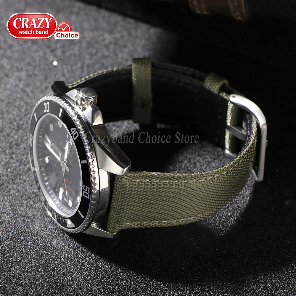 20 ミリメートル 22 ミリメートルキャンバスレザー織りナ - Canvas Strap Watch のレビューと価格